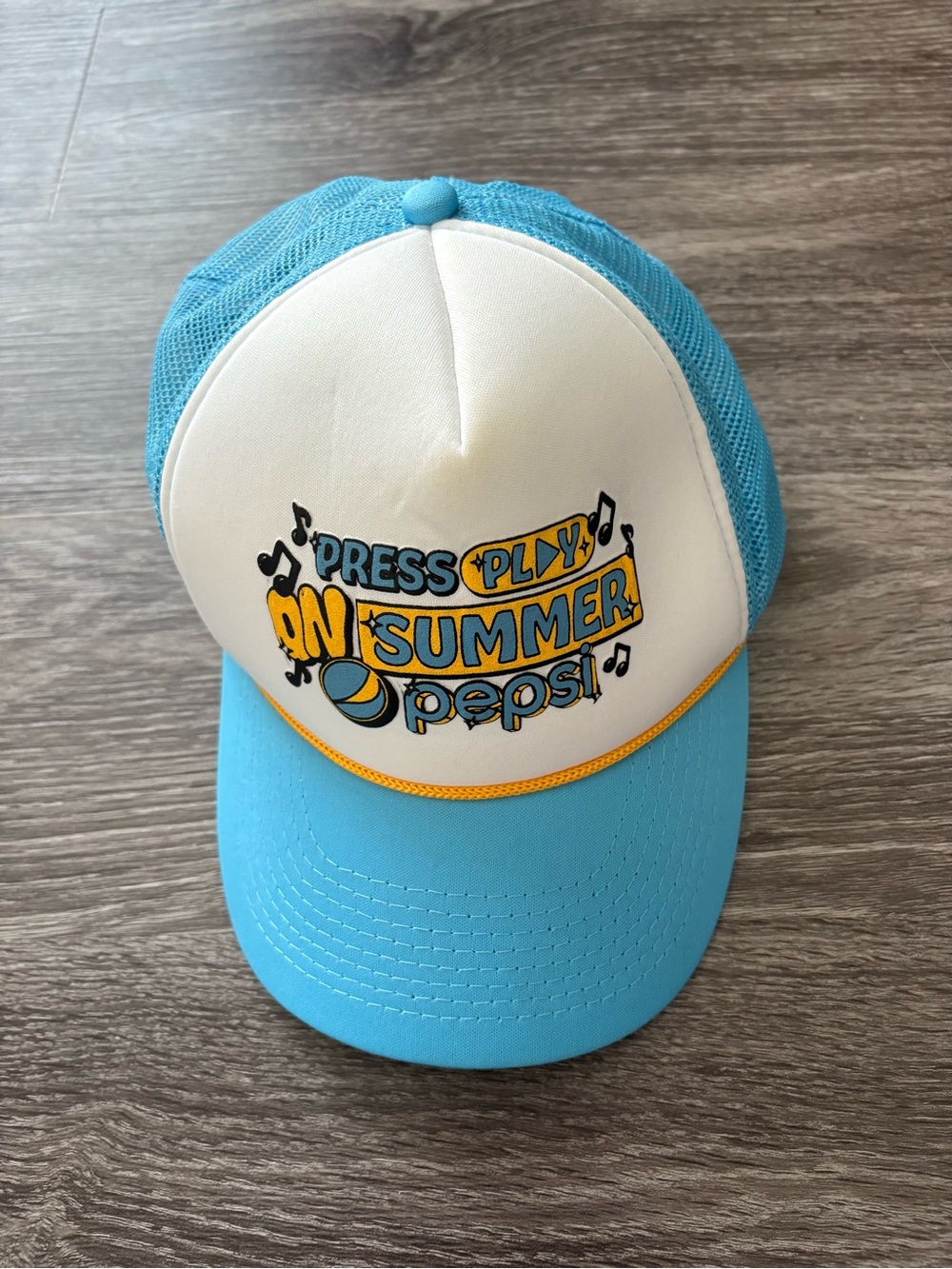 Pepsi 'Press Play On Summer' Blue & White Trucker Hat
